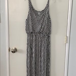 Black and white maxi dress